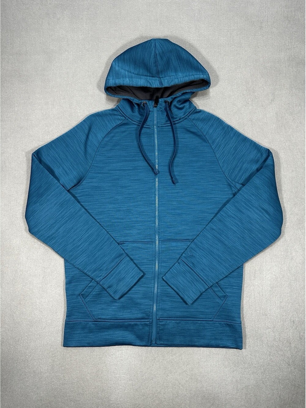 Champion Duo Dry Men’s Medium Full Zip Hoodie Teal Athletic Jacket